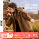 ASK JUNIOR【立體小鹿】?jì)和馓?5冬季小童連帽防風(fēng)女童雙面毛呢大衣