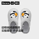 蕉內絨絨520H兒童棉拖鞋男女童保暖半邊絨動(dòng)物城不包跟居家拖鞋秋冬季 大熊貓玩耍 34 適合鞋碼（33-34）