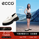 愛(ài)步（ECCO）厚底樂(lè )福鞋女倪妮同款英倫風(fēng)一腳蹬厚底增高牛皮女鞋 蹤跡220723 石灰色22072301378 38 （尺碼偏?。? title=