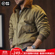 馬登工裝 美式復古B10轟炸機夾克棉服毛領(lǐng)翻領(lǐng)棉衣飛行外套男冬季 橄欖綠 L