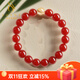 施華索尼亞天然紅瑪瑙手串男女士黃水晶手鏈女款 紅瑪瑙+黃水晶款 珠子14mm