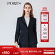PORTS女裝通勤百搭西裝外套LM8J025MFF064 黑色條紋 4