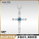 AWNL如恩守護十字彩寶紫水晶項鏈小眾輕奢時(shí)尚飾品情侶生日禮物 托帕石項鏈 鈦鋼鏈款 61.5CM
