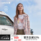 LAFUMA樂(lè )飛葉戶(hù)外印花防曬衣女 防紫外線(xiàn)運動(dòng)中長(cháng)寬松風(fēng)衣LFJA3BP62 晨粉P1 L (40) 170/88A