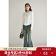 獨束大碼女裝簡(jiǎn)約百搭圓領(lǐng)T恤女春裝新款微胖mm經(jīng)典圓領(lǐng)正肩上衣 月光白 L (尺碼：2)