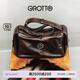 GROTTO個(gè)樂(lè )吐司包植鞣牛皮腋下單肩斜挎包男女同款禮物通勤包 焦木棕 常規