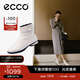 愛(ài)步（ECCO）靴子女 冬季簡(jiǎn)約氣質(zhì)時(shí)尚百搭牛皮粗跟短靴女 雕塑222353 HL 石灰色22235301378 37