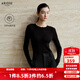 艾諾絲雅詩(shī)【商場(chǎng)同款】2025冬季新品百搭100%綿羊毛針織衫打底衫女40938089 黑色 M