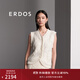 ERDOS 春夏圓領(lǐng)翻花寬松浮雕羊絨背心針織鏤空女開(kāi)衫羊絨衫初絨 白 165/88A/L