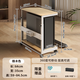 賽途電腦主機托架桌下臺式主機箱托架打印機置物架雙層落地小電腦桌子 移動(dòng)主機托架稠李胡桃【送掛籃*2+全包鼠標墊】