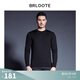 Brloote/巴魯特純羊毛衫男商務(wù)休閑針織衫秋冬輕薄打底衫 新品 黑色 170/92A