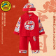 G.duck小黃鴨周歲禮服男寶寶秋季抓周?chē)L(fēng)嬰兒衣服分體拜年漢服套裝滿(mǎn)月 90棉紅色帶帽【春秋款】 90 建議9個(gè)月-1歲20-25斤