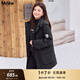 MsShe【三防羽絨服】大碼女裝2025冬裝胖mm戶(hù)外保暖90%白鴨絨外套 黑色現貨 4XL