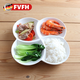 FVFH加厚分格餐盤(pán)大人減脂一人食家用四格分餐盤(pán)陶瓷減肥定量早餐盤(pán)子 中號8.5寸四格分餐盤(pán)