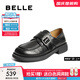 百麗（Belle）復古樂(lè )福鞋女2025秋新商場(chǎng)同款牛皮兩穿便士樂(lè )福鞋D9W1DCM5 黑色 37 (235mm)