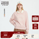 Teenie Weenie小熊女裝衛衣2025年秋季新款氣質(zhì)學(xué)院風(fēng)翻領(lǐng)長(cháng)袖上衣 粉色 S