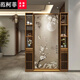 范柯菲新中式簡(jiǎn)約風(fēng)入戶(hù)屏風(fēng)隔斷柜辦公室別墅進(jìn)門(mén)玄關(guān)柜木置物架 [樟子松]140*240CM