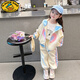 G.DUCKKIDS女童春秋款套裝2025新款洋氣時(shí)髦運動(dòng)寶寶秋季兒童運動(dòng)秋裝兩件套 米白 120 cm