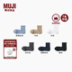 無(wú)印良品（MUJI）男式 合腳直角棉質(zhì)涼爽短襪 男士襪子薄款25年夏季 DAD34A5S 煙熏藍色 M （25-27cm/40-44碼）
