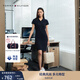 TOMMY HILFIGER【修身顯瘦】25夏季女裝珠地網(wǎng)眼氣質(zhì)純色微彈POLO裙連衣裙 【經(jīng)典凈色】深海藍FAP S