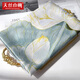 天絲巾畫(huà)絲巾女高檔圍巾女披肩長(cháng)巾中秋節禮物送媽媽禮盒 荷韻淺綠