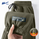 回力加絨褲子男冬季厚實(shí)搖粒絨休閑直筒褲外穿保暖大碼山系男士運動(dòng)褲 橄欖綠(山林秘境褲前左下標) L /175(體重120-140斤)