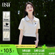 歐莎（OSA）愛(ài)心刺繡polo衫女2025年夏季新款女士t恤高檔短袖通勤顯瘦上衣 米白 M