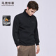 馬克華菲【加絨鎖溫】半拉鏈立領(lǐng)衛衣男士2025秋冬新款刺繡運動(dòng)風(fēng)上衣3008 黑色001 L 175
