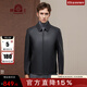 獸王海寧皮草男皮衣長(cháng)袖翻領(lǐng)頭層牛皮真皮皮衣男新復古回潮皮夾克外套 2220135801黑色 XL 52(180)