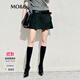 MO&Co.裙褲短褲春A字西裝裙磨毛中高腰學(xué)院風(fēng)MBE1SOTT08 黑色 M 165