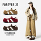 FOREVER21大頭丑萌德訓鞋女2025秋季新款內增高泡芙鞋百搭休閑Q版保齡球鞋 紅色 （內增高厚底4cm） 37