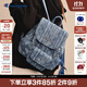 Champion冠軍雙肩包2025夏季新款mini墩墩包小香風(fēng)牛仔包時(shí)尚休閑 中藍 均碼