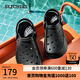 斯凱奇（Skechers）洞洞鞋女士透氣戶外沙灘鞋休閑涼拖鞋111514 全黑色/BBK 36