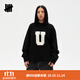 UNDEFEATED五條杠官方秋季新品潮流經(jīng)典ICON圓領(lǐng)套頭毛衣 黑色 L
