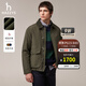 哈吉斯（HAZZYS）男裝 冬款PHIZ系列男外套寬松衣服【燈芯絨領(lǐng)】戶(hù)外休閑棉服男 深卡其色DK L （175/96A 48）
