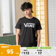 VANS范斯官方 男女情侶短袖T恤夏季經(jīng)典LOGO 黑色 L