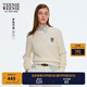 Teenie Weenie小熊女裝毛衣2025秋季新款復古學(xué)院老錢(qián)風(fēng)絞花針織衫 象牙白 S