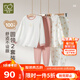 拉比 拉比兒童四季圓領(lǐng)服套裝純棉長(cháng)袖男女童2025秋冬季新款家居2套裝 數星星圓領(lǐng)服套裝-玫瑰紅 2套裝 110 cm
