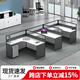 鼎珂家具 辦公桌椅組合辦職員辦公卡位卡座現代簡(jiǎn)約屏風(fēng)工位辦公室電腦桌 F型3人位(含柜+椅子)