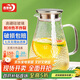 青蘋(píng)果冷水壺涼水壺硼硅耐熱玻璃冷熱水壺嘟嘟壺1.8L大容量家用飯店通用
