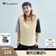 Champion冠軍短袖t恤女士2025春季新款刺繡拼色半袖夏季上衣純棉 卡其拼接 L