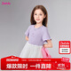 笛莎童裝女童2025夏季中大童芭蕾風(fēng)網(wǎng)紗拼接連衣裙 夢(mèng)幻紫 130