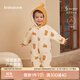 babylove嬰兒連體衣冬季寶寶棉服加厚夾棉哈衣連帽外出服保暖衣服 淘氣WooWoo 66cm