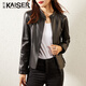 凱撒（KAISER）凱撒真皮皮衣女機車(chē)款時(shí)尚潮流皮衣秋冬綿羊皮外套高端女裝XL