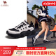 駱駝（CAMEL）王俊凱花生鞋戶(hù)外休閑鞋2025春季新款透氣網(wǎng)面情侶時(shí)尚運動(dòng)鞋女 G25S171012B 黑/白 女款 38
