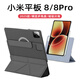 太空石適用小米平板8保護殼xiaomipad8pro平板保護套11.2英寸智能雙面夾磁吸分離散熱可拆防摔3+y折散熱 【黑色】橫豎支撐-可拆分離內殼-送鋼化膜 小米平板8/8pro【11.2英寸】