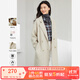 梵希蔓含綿羊毛西裝式呢大衣女秋冬高級感雙排扣長(cháng)款過(guò)膝毛呢外套 50690 淺咖色 M
