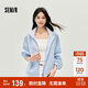 森馬（Semir）外套女秋短款蕾絲寬松蝙蝠袖棉麻立領(lǐng)2025小清新夾克10A525108002