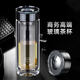 格亞（GEYA）雙層玻璃杯高檔男士茶杯商務(wù)水晶杯泡茶杯耐熱杯子辦公室水杯