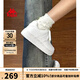 KAPPA卡帕女鞋厚底板鞋女2025秋季新款軟底休閑鞋子女百搭運動(dòng)小白鞋女 鷺羽白 38 (235mm)